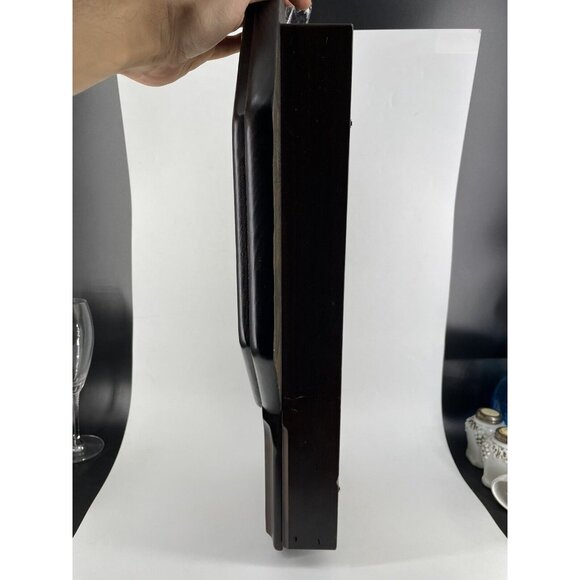 Vintage New England Clock Co Wood glass Wall Clock 20" flowers - Picture 13 of 16